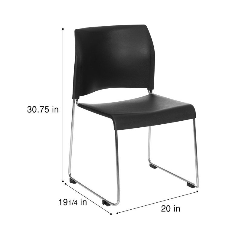 Jody Stack Chair (pack of 2), Black
