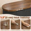 Buffet cannelé 55 po avec portes coulissantes, noir