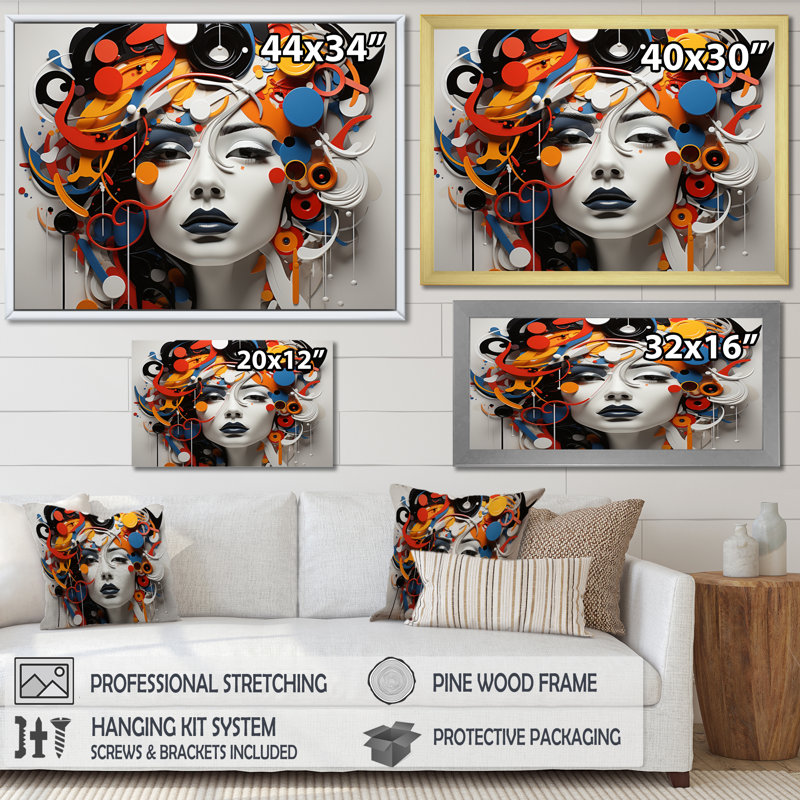 «Opt Transcendent Contrasts II», reproduction sur toile, Toile tendue, H 34 po x l 44 po x P 1,5 po