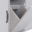 Îlot de cuisine avec armoire de rangement pour poubelle, chariot de cuisine avec abattant, support à épices, porte-serviettes et tiroir, îlot de cuisine sur roulettes avec tablette réglable-1256755651