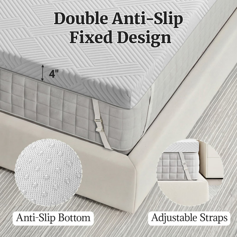 10 cm Memory Foam Mattress Topper, Small Double (4')