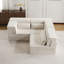 Canapé à compression Mahjong, canapé-lit convertible au sol, canapé modulaire modulaire désossé DIY, aucun assemblage requis, tissu polaire circulaire, surdimensionné à 3 places avec 3 coussins, blanc-1394532272-1394532275