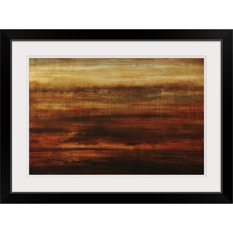 Bois de santal par Jodi Maas - reproduction, H 24 po x l 32 po x P 1 po, Cadre noir