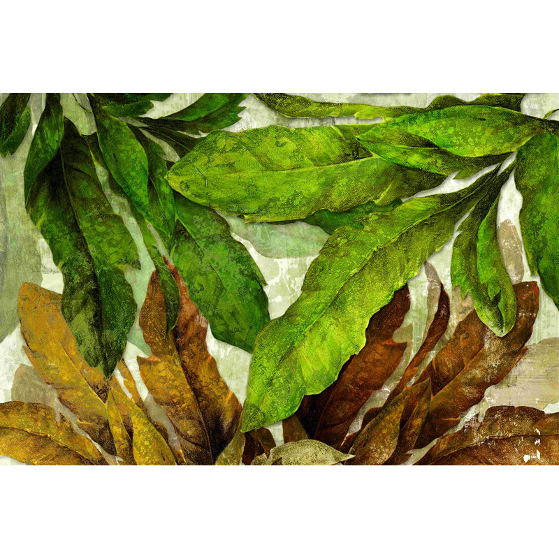 Jungle Leaves - impression sur toile tendue, H 12 po x l 18 po