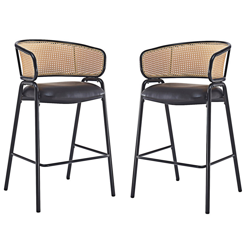 Ensemble de 2 tabourets de bar rembourrés