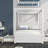 Wood Canopy Bed With Trundle Bed ,Full Size Canopy Platform Bed With  Support Slats .No Box Spring Needed, Brushed White