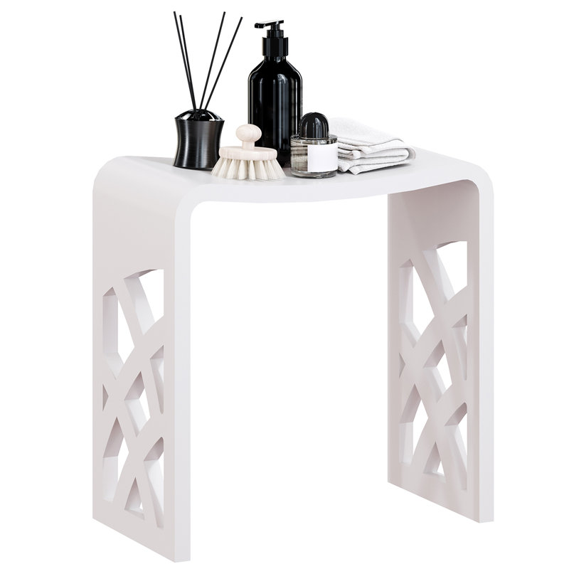 Casainc Riverside Freestanding Solid Surface Bathroom Shower Stool