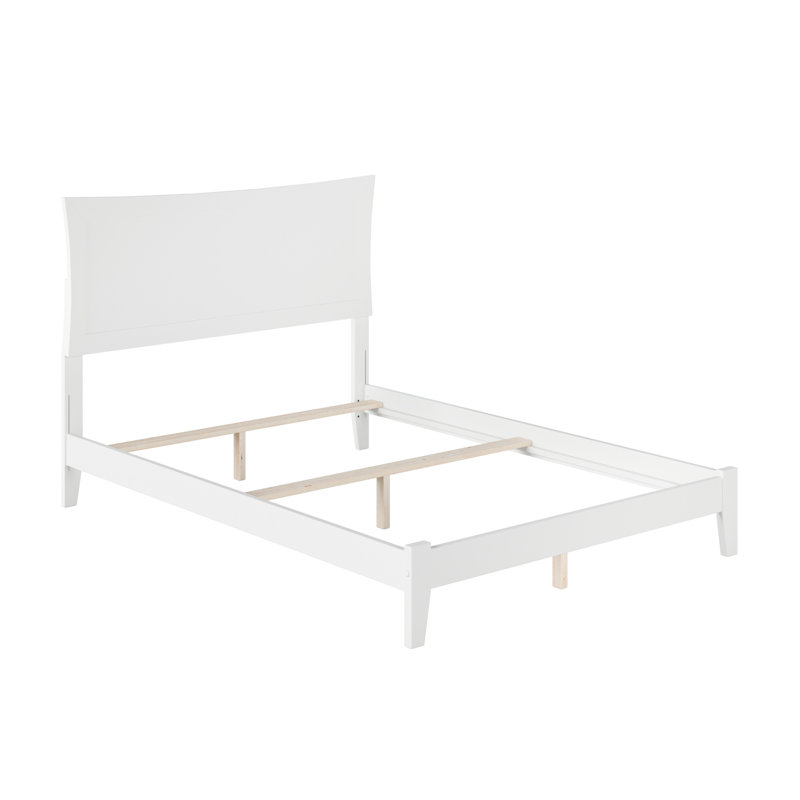 Ralls Solid Wood Foundation Bed, White, Full / Double