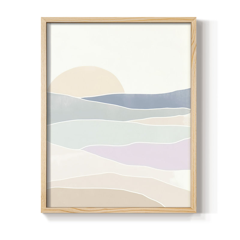 Wave Tableau I Framed Print - Solid Wood, 11" H x 9" W