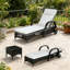 3 Pcs Outdoor Chaise Lounge Chair Set