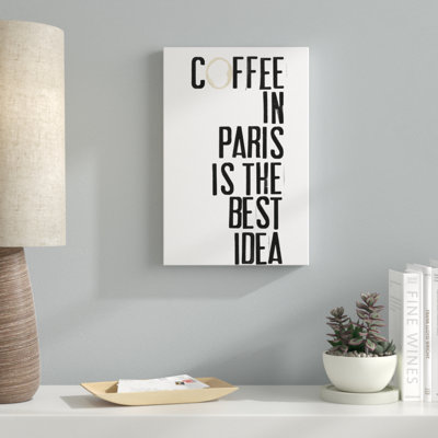 'Drinks in Paris I' by Deborah Velasquez - Typography Print