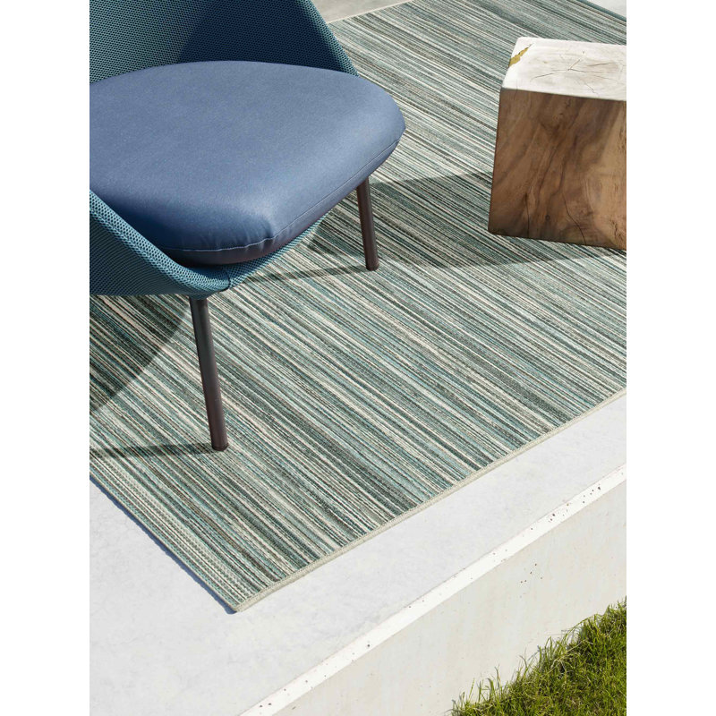 Edgeworth Ivory Blue Rug, Rectangle 60 x 110cm