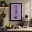 Violin in Purple Minimalist - Wrapped Canvas-1066802316-1066802317