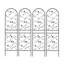 Paquet de 4 treillis de jardin en métal 71 po x 19,7 po antirouille pour plantes grimpantes