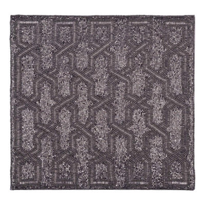 Munch Handmade Beaded Christmas Placemats Set of 4 – Heat Resistant Rectangular Mats for Elegant Table Decor