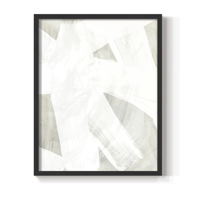«Stone Brush II», reproduction encadrée - bois massif, Noir, H 28 po x l 22 po