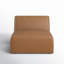 Fauteuil de chambre en cuir véritable Morell