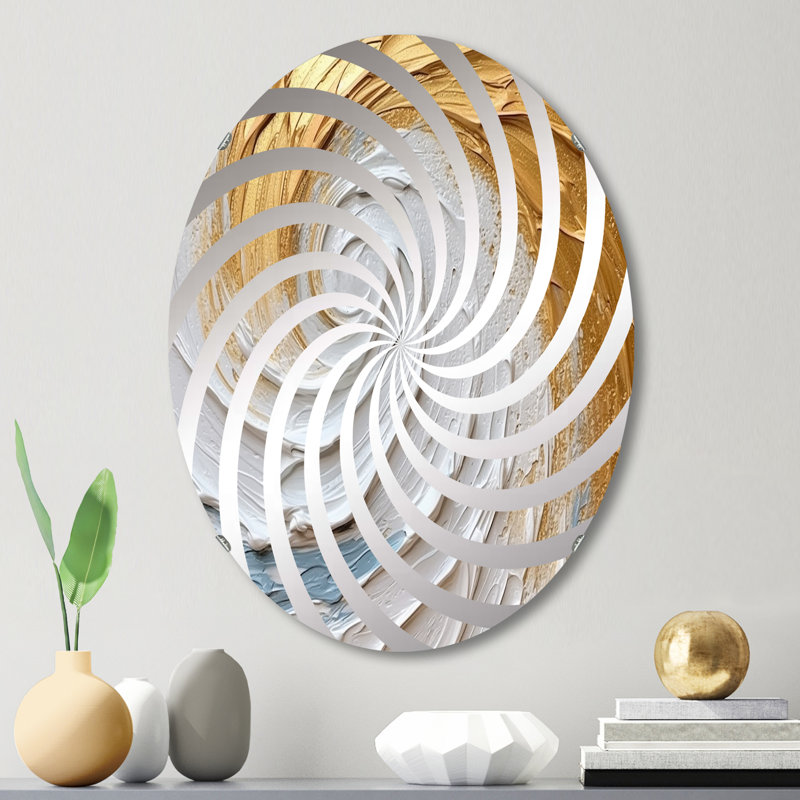 Miroir décoratif tourbillon doré II - Vortex MIR102787 O, L 20 po x H 30 po