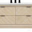 Meuble-lavabo 48 po en chêne naturel transitionnel avec plateau en marbre d'ingénierie de 1 po-200856042