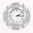 Silver Round Mirror Clock