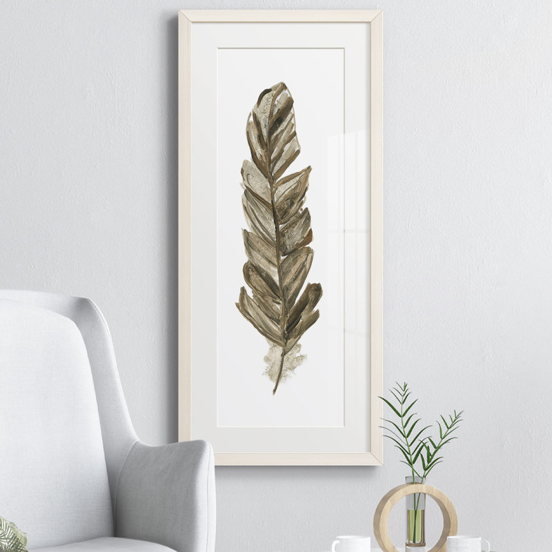 Peinture sur papier encadrée, Blanc