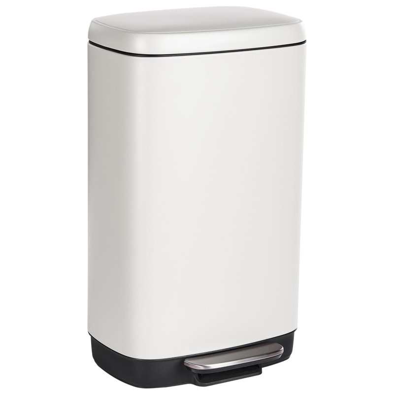 Pedal Waste Bin 30 L ECOCOLLECT Metal, White