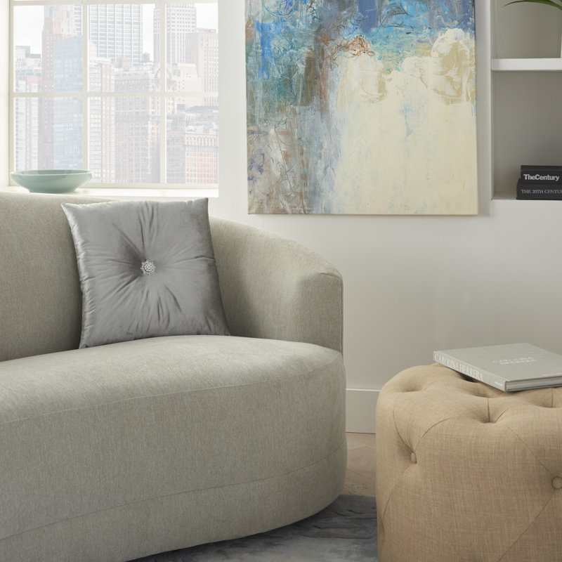  Housse de coussin carré et insert, Gris
