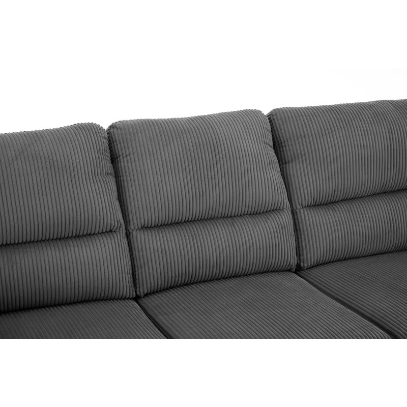 Sofa, 3, Grey Corduroy