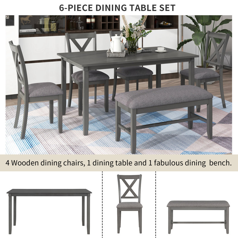 Gracie Oaks Macin 6 - Piece Dining Set | Wayfair