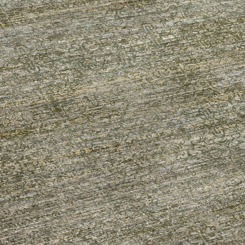 Tapis décontracté de qualité supérieure lavable à la machine Tirico ATI9, Olive, 10 pi x 14 pi
