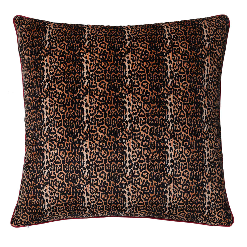 24" Double Sided Monkey Print and Cheetah Velvet Pillow