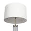 Lampe de table en nickel brossé avec interrupteur marche / arrêt et base en verre transparent