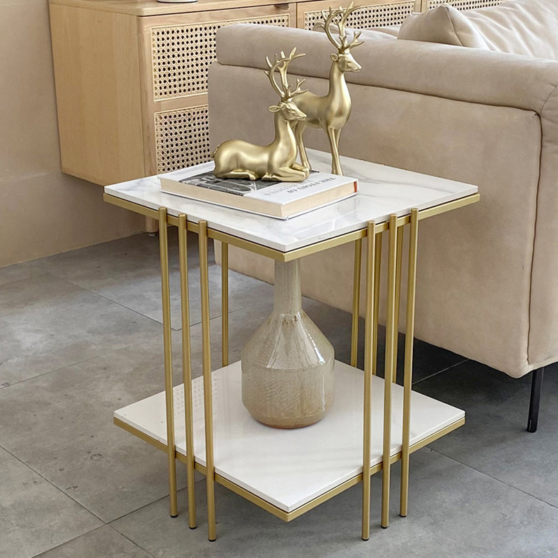 Almand Frame End Table, Gold