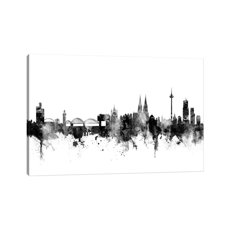 Cologne, Germany In Black & White by Michael Tompsett - Wrapped Canvas Gallery-Wrapped Canvas Giclée, 152.5 cm H x 101.5 cm W