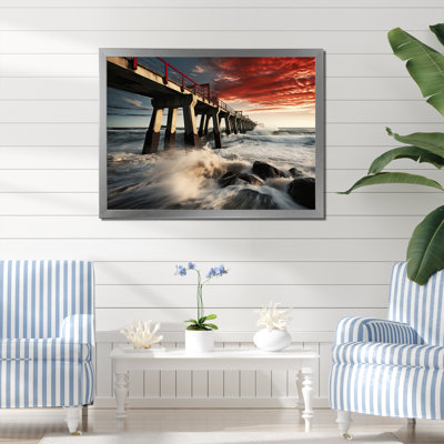 Pier Whispering Waves IV, reproduction d'art sur toile