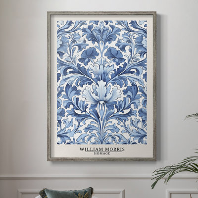 Reproduction encadrée, en bois massif, de la série DLXV de Wm Morris