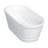 Kingston Brass Arcticstone 60-Inch Solid Surface Oval Double Ended Freestanding Tub with Drain