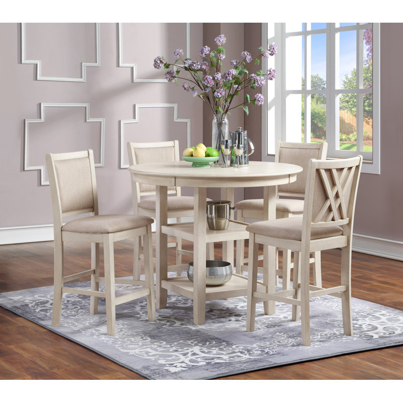 Ensemble de salle à manger 5 pièces Arnott, Beige / brun, H 36 po x L 42 po x l 42 po
