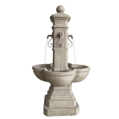 Handcrafted Outdoor Weather Resistant Column Fountain