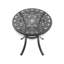 Ensemble de salle à manger d'extérieur 3 pièces en aluminium coulé avec 2 chaises pivotantes et une table, noir