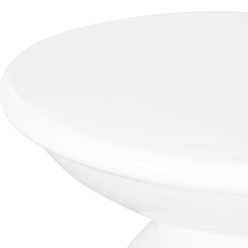 Modern Metal S/2 End Tables, White Powder-Coated With Robust Iron Frame And Elegant Pedestal For Office Storage Table Pair, Minimalist Design Stable Use