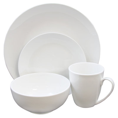 Sweetwater Piece Porcelain China Dinnerware Set - Service for 4