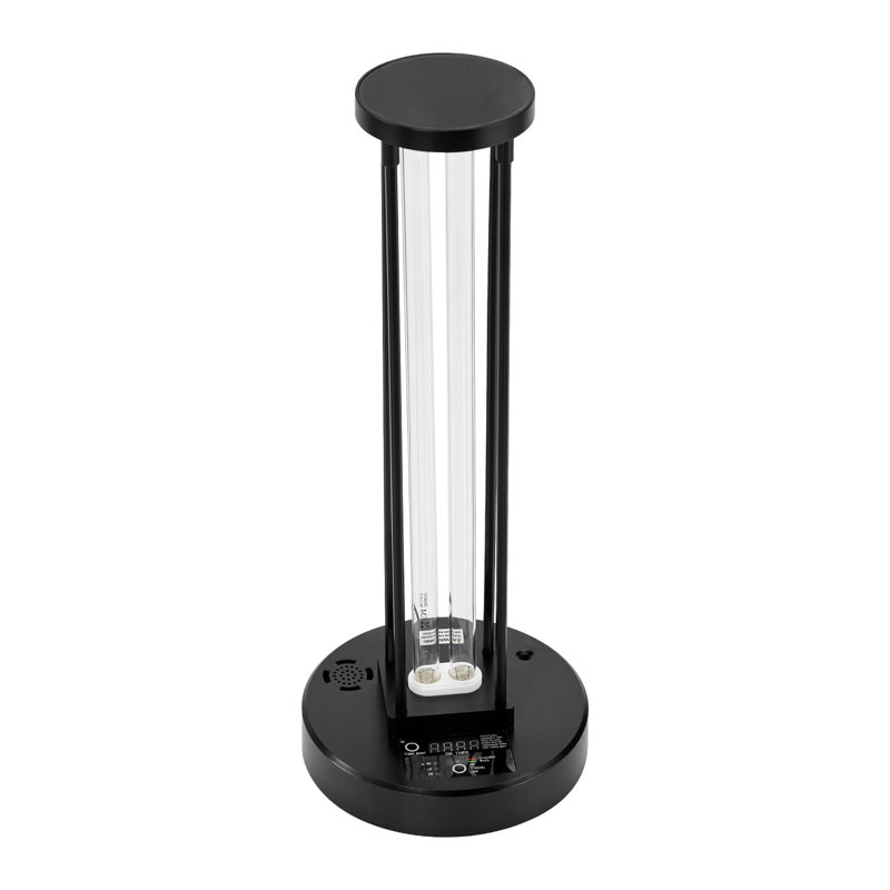 36W UV-C Light Sanitizer with Ozone & Remote Control - High-Output Ultraviolet Lamp for Home Disinfection, Odor Elimination, and Deep Cleaning (Black)