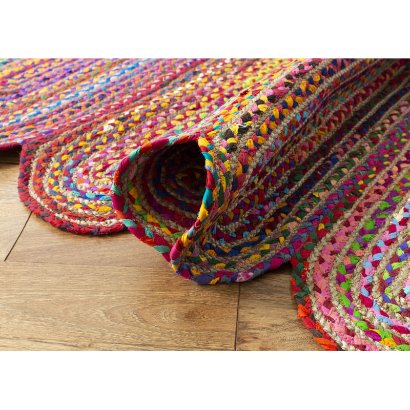 Abhay Hand Woven Jute, Cotton Rug, Rectangle 8' x 10'