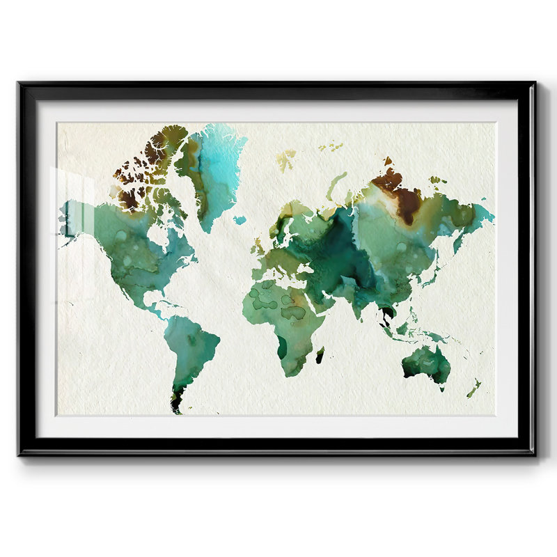Inky World, reproduction d'art encadrée sur papier, Noir, H 15 po x l 21 po x P 1,5 po