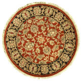 High-Quality Hand-Knotted Red And Black Area Rug