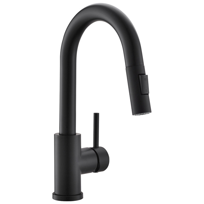 Robinet d'évier, robinets de cuisine avec douchette rétractable, robinet de préparation de mini-bar pour salle de bain, Noir