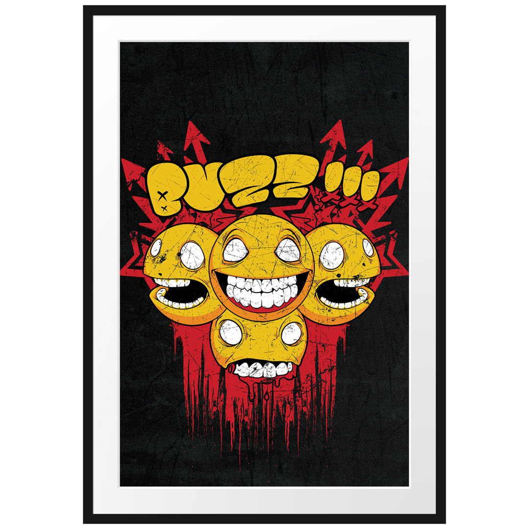 Gerahmtes Poster Buzz Black