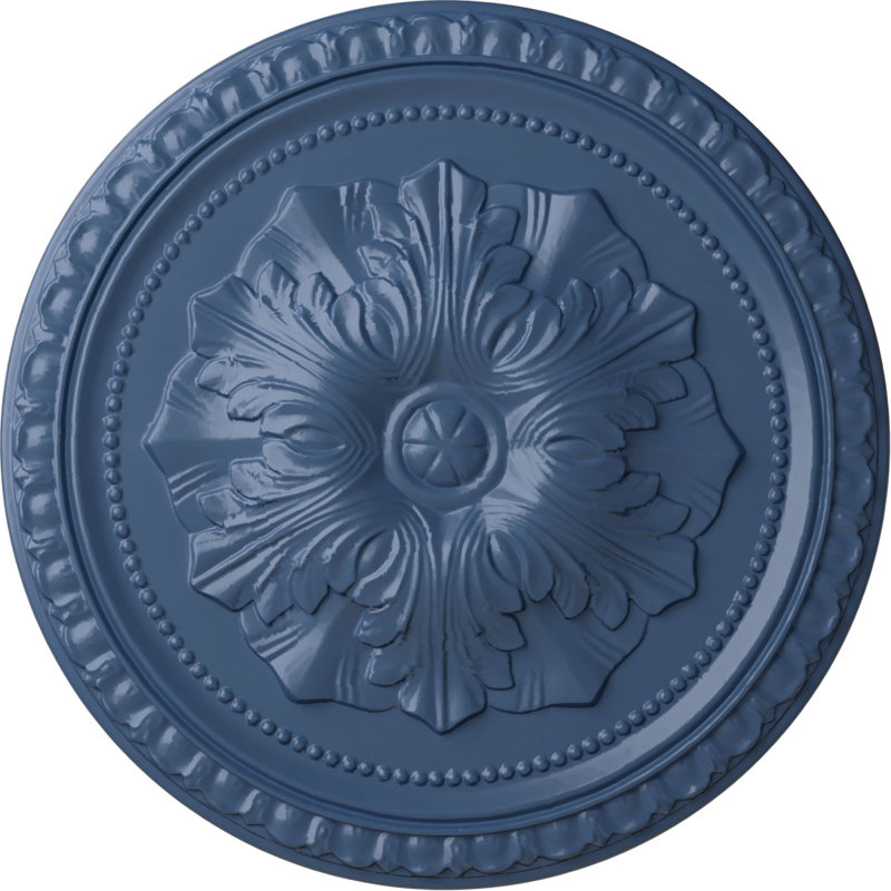 Médaillon de plafond Endurathane Raymond, 18 1/8 po de diamètre extérieur 3 5/8 po x P 1 1/8 po (convient aux auvents jusqu'à 5 1/8 po), finition de store de nuit peinte à la main