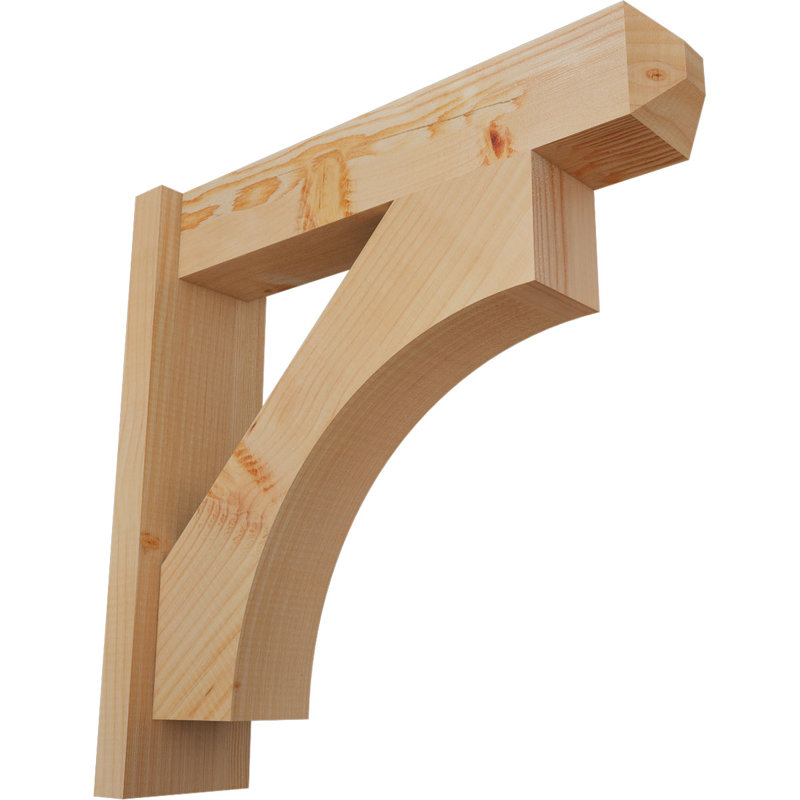 Persienne en bois rustique Westlake Craftsman, Sapin Douglas de 5 1/2 po (lisse), P 22 po x H 22 po